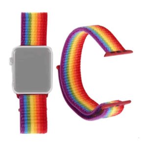 Apple Watch Kompatibelt 38mm / 40mm Nylonarmband Pride / Regnbåge