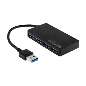 USB 3.0 Hub 4x USB-uttag – 5 Gbps Svart