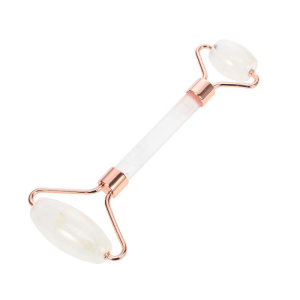 Naturlig Gua Sha Roller – Äkta Mineralsten – Vit Jade