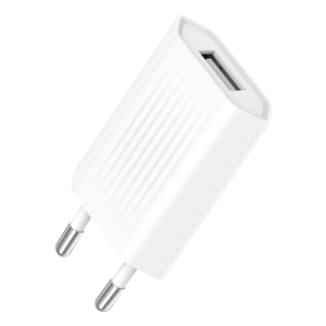 Väggladdare för iPhone, Android m.fl. – 1x USB 1A Vit