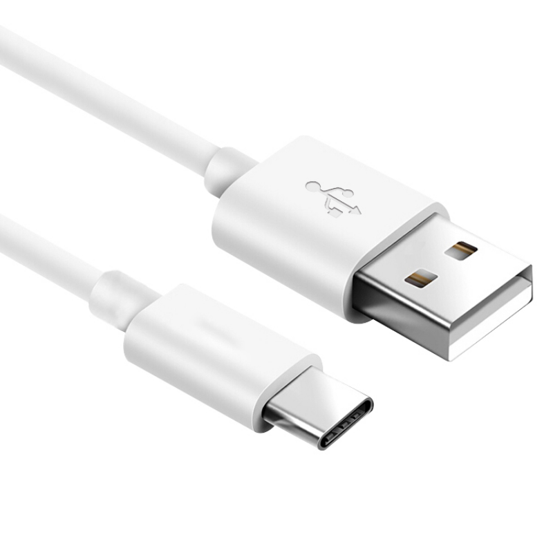 Extra Lång USB till USB-C Quick Charge Kabel Vit 1.2 meter