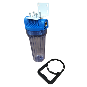 10″ Filterhus för vattenfilterpatroner med väggfäste – 1/2″ INV mässingsgängor