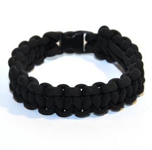 Svart makraméarmband (XXL)