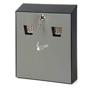 Väggmonterad askkokpp grå/svart 265x75x320mm