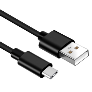 Extra Lång USB till USB-C Quick Charge Kabel Svart 1.2 meter