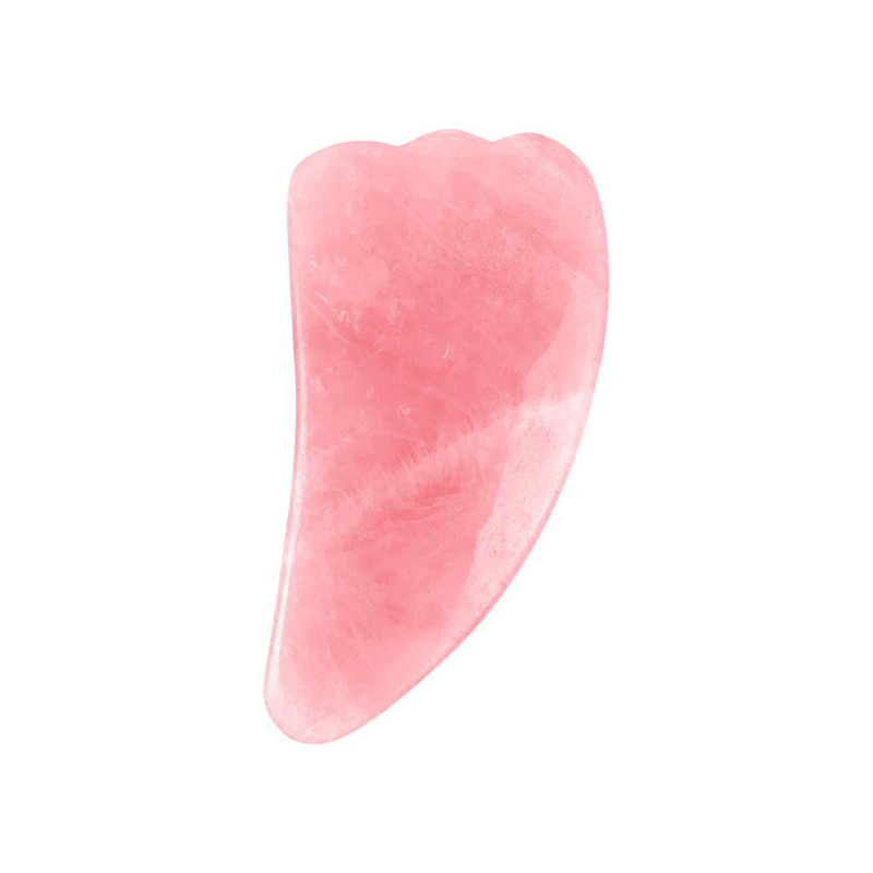 Naturlig Gua Sha Sten – Äkta Mineralsten – Rosenkvarts Stor