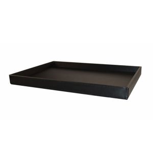 Bricka 400x290x32mm leather look svart (12st/frp)