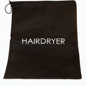 Påse för hårtork svart non-wowen 42×32 cm