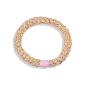 Kknekki Hårsnodd Rosa/Beige glittrig