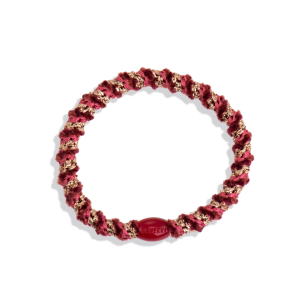 Kknekki Hårsnodd Röd/Rosa/Guldig Glittrig