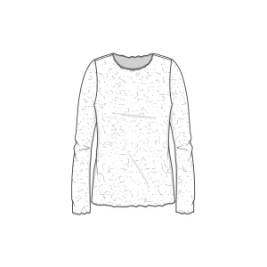 Långärmad tröja 4502 - merino bubble wool