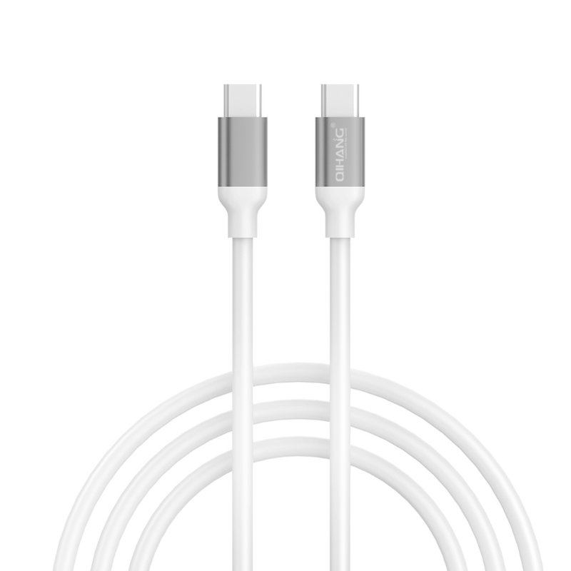 Extra Stark USB-C till USB-C Kabel Vit – 60W – 2 meter - Bild 3
