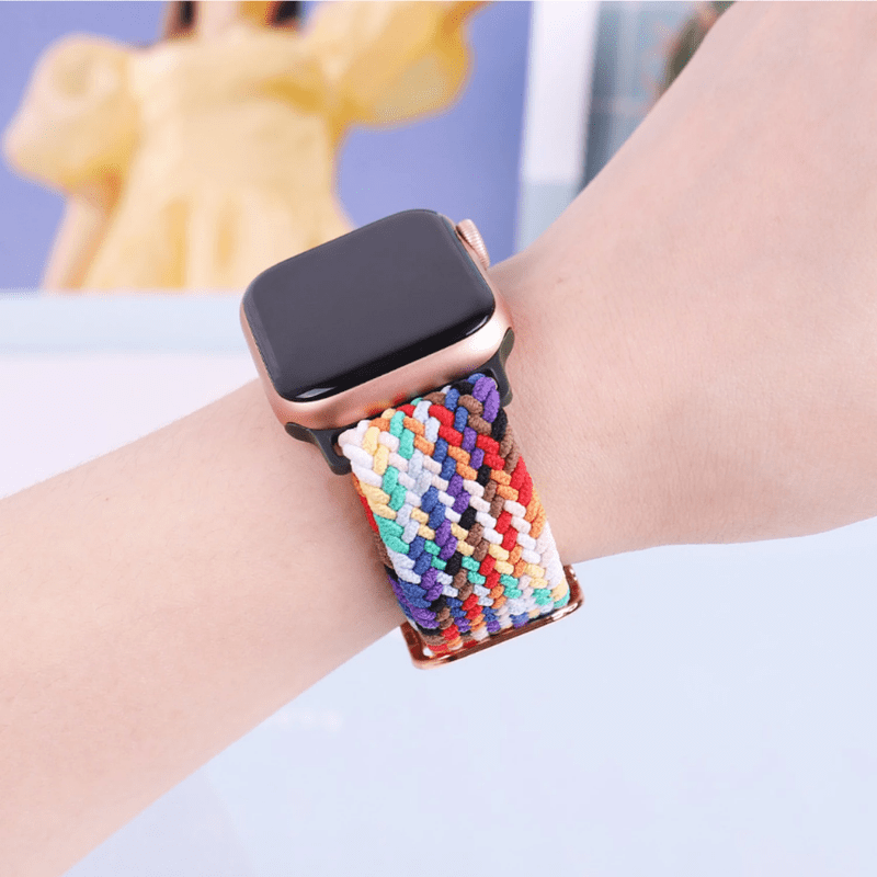 Flätat Armband för Apple Watch 38/40/41 mm Mintgrön M - Bild 5