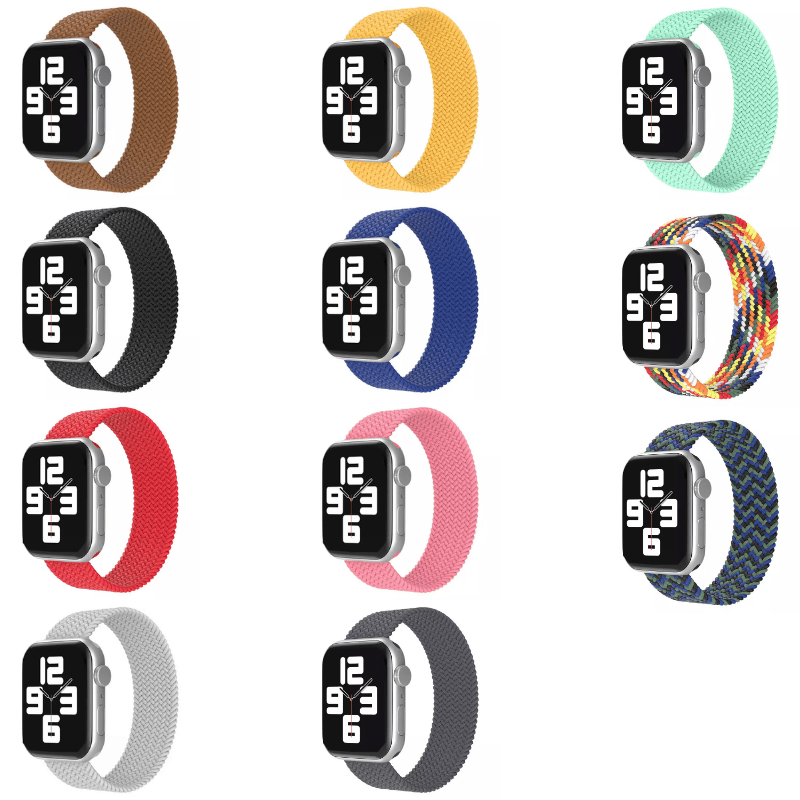 Flätat Armband för Apple Watch 38/40/41 mm Mintgrön M - Bild 6