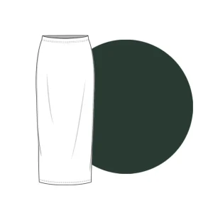 Lång snäv kjol i bambulyocell - Bottle Green