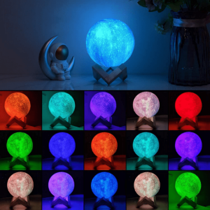 Trådlös Månlampa med Touch Fjärrkontroll LED 16 Färger 15 cm