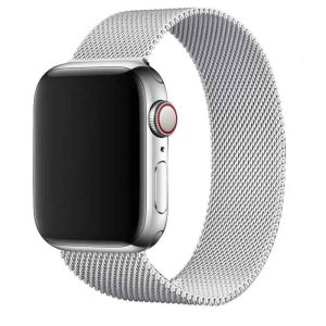 Apple Watch 42 / 44 mm Milanese Loop Metall Armband Silver