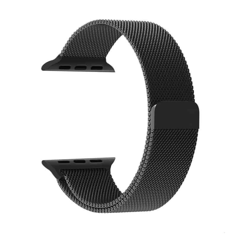 Apple Watch 38 / 40 mm Milanese Loop Metall Armband Svart - Bild 3