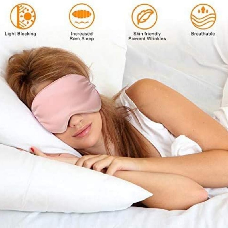 Lyxig Sovmask i Silke – Rose - Bild 4