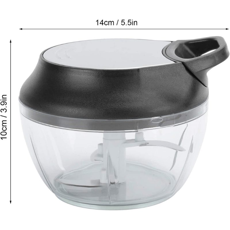 Grönsakshackare med Snöre – Dicer med Dragfunktion 500 ml Svart - Bild 5