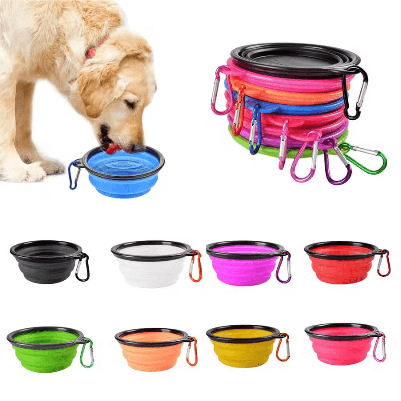 Hundskål – Hopfällbar och Portabel 650 ml Svart - Bild 8