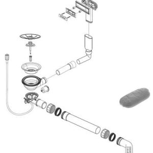 BLANCO InFino Rörset 1×3,5″ m. Bowden kabel, Keramik