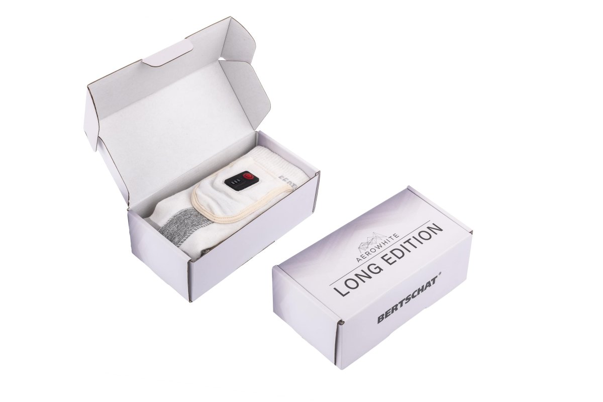 Värmestrumpor – Aerowhite | Vinterportsversion – USB-C | Tunn & Slitstark - Bild 8