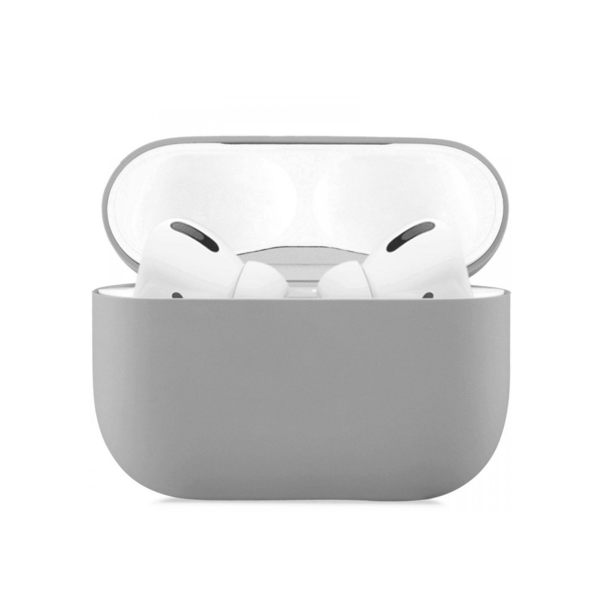 Snyggt Silikonfodral för Airpods PRO Skal Ljusgrå