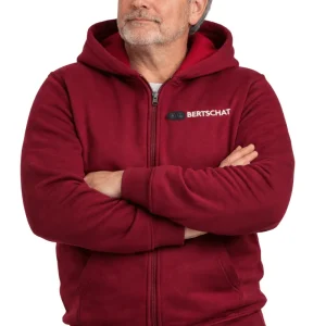 Uppvärmd huvtröja - herr | ”Dual Heating” - Bourgogne