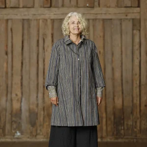 McVERDI skjortjacka HELLE - Blue Stripe