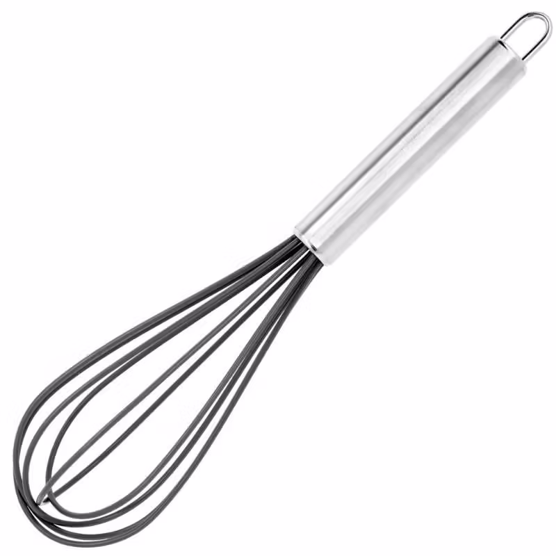 Silikonvisp med metallhandtag