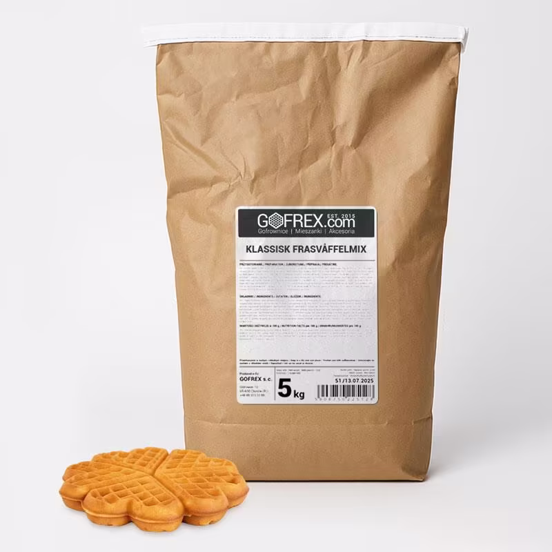 Färdig Frasvåfflor Professionell Våffelmix 5kg Gofrex