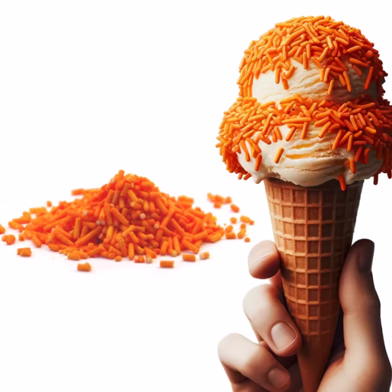 Strössel Orange | Dekorativa Sockerpinnar